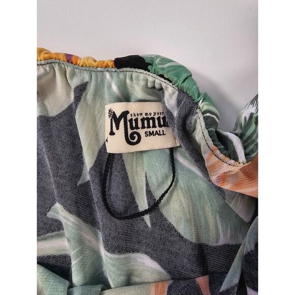 Show me your mumu sz small floral one shoulder vacation Maxi dress casual beach - Picture 5 of 7